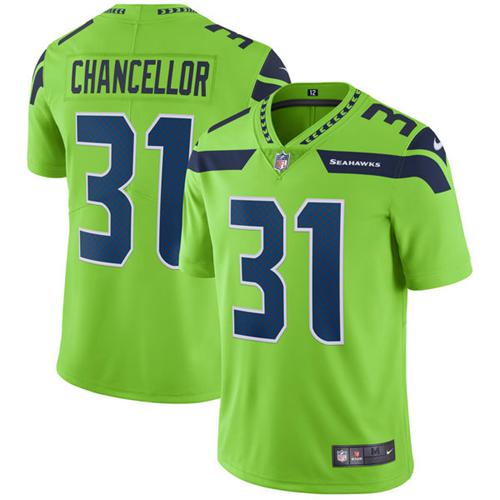 Nike Seahawks #31 Kam Chancellor Green Men's Stitched NFL Limited Rush Jersey